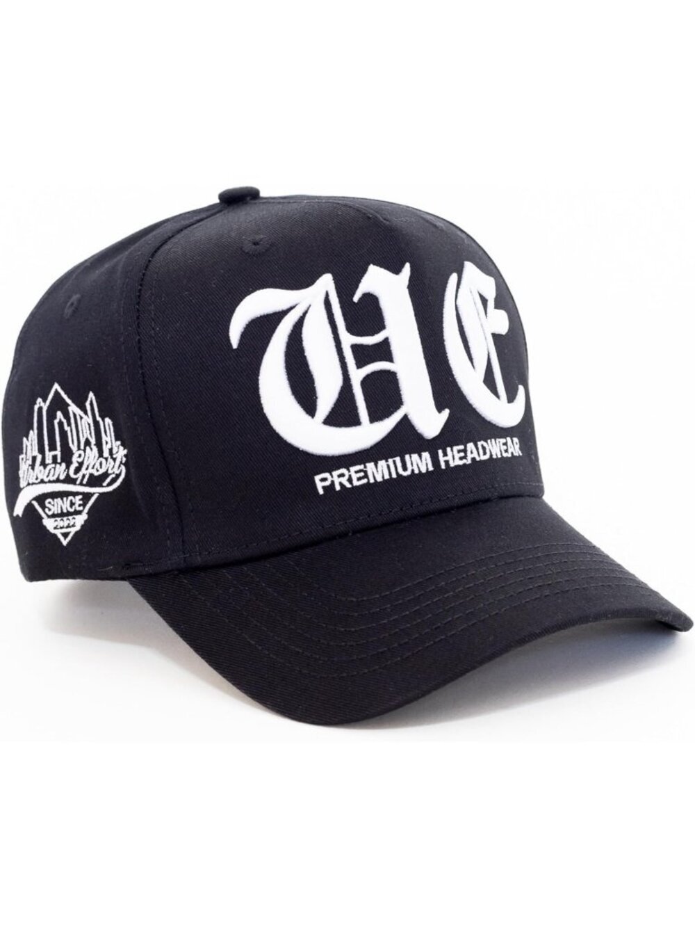 Unisex Jet Black Vintage Trucker Hat Baseball Snapback Closure Cap for Outdoors
